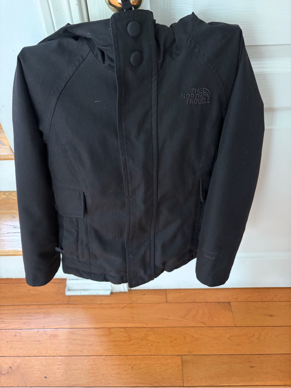 The North Face girls Black Hooded Jacket